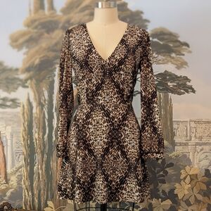 Leopard print mini dress